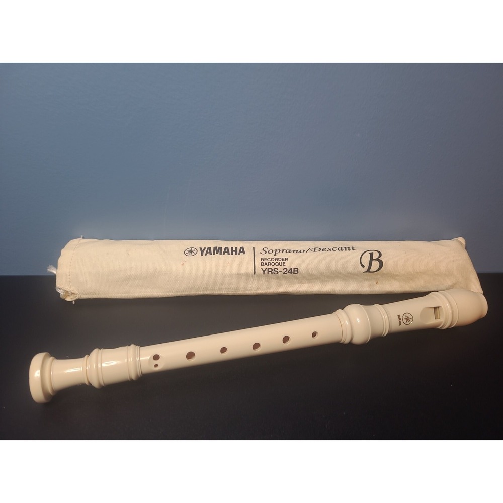 Yamaha Recorder YRS-24B Plastic Soprano Natural B Baroque W Cloth Cover Bag